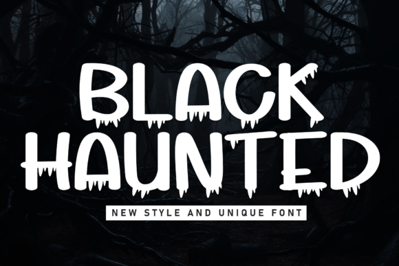 Black Haunted: A Bold Typeface for Spooky Design Projects