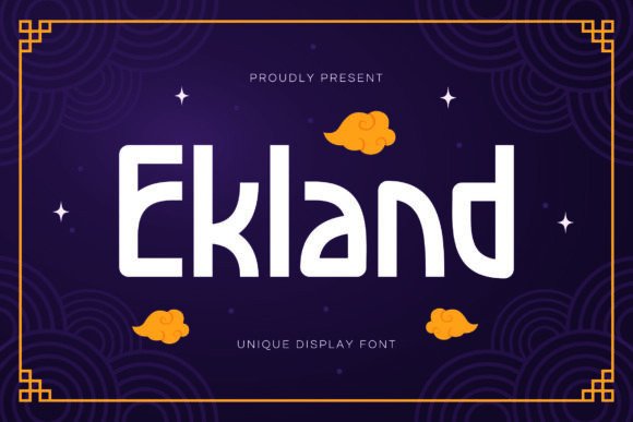 Ekland Font: A Modern Asian-Inspired Typeface for Creative Branding and Cultural Celebrations