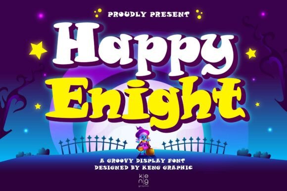 Happy Enight: A Bold Display Font for Creative Expression
