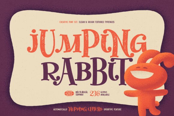 Jumping Rabbit: A Playful Font Set for Creative Designs