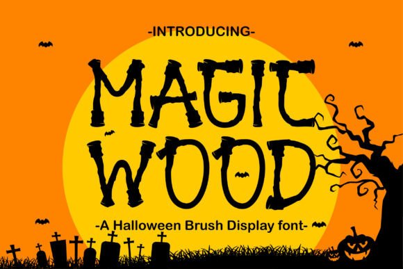 Magic Wood Brush: A Spooky Font for Halloween Projects