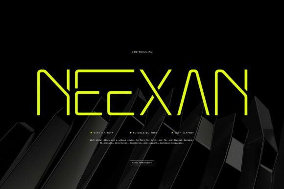 Neexan Typeface: Sleek Design for Modern Branding